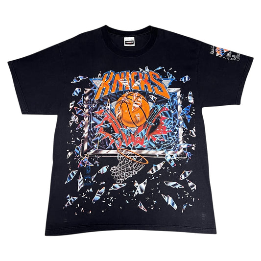 Vintage 90s New York Knicks Shattered Backboard Basketball Tee XL
