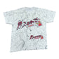 Vintage 90s Atlanta Braves Baseball Chop AOP Double Sided Tee L