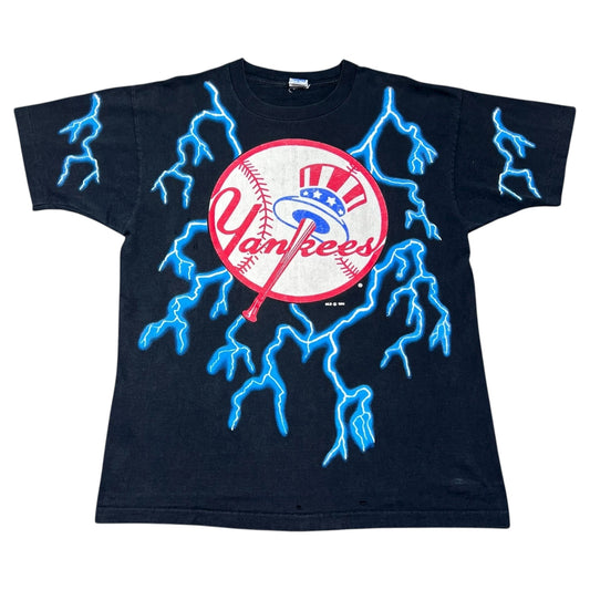 Vintage 1994 Salem Sportswear New York Yankees Baseball Lightning Tee XL