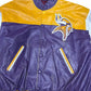 Vintage 90s Minnesota Vikings Football Big Logo Genuine leather Jacket M