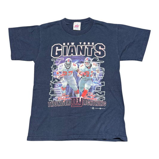 Vintage 2000 New York Giants Football Players Thunder & Lightning Tee M