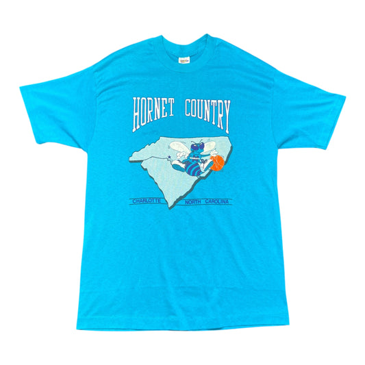 Vintage 90s NBA Charlotte Hornets North Carolina “Hornet Country” Tee XL